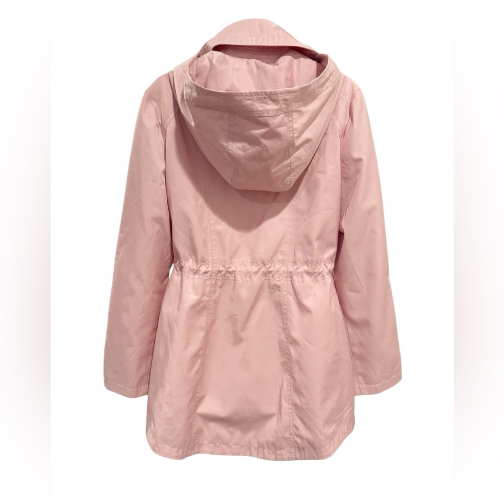 Guess | Blush Pink Double-Breasted Trench Jacket | Lightweight City Chic - Picture 7 of 15